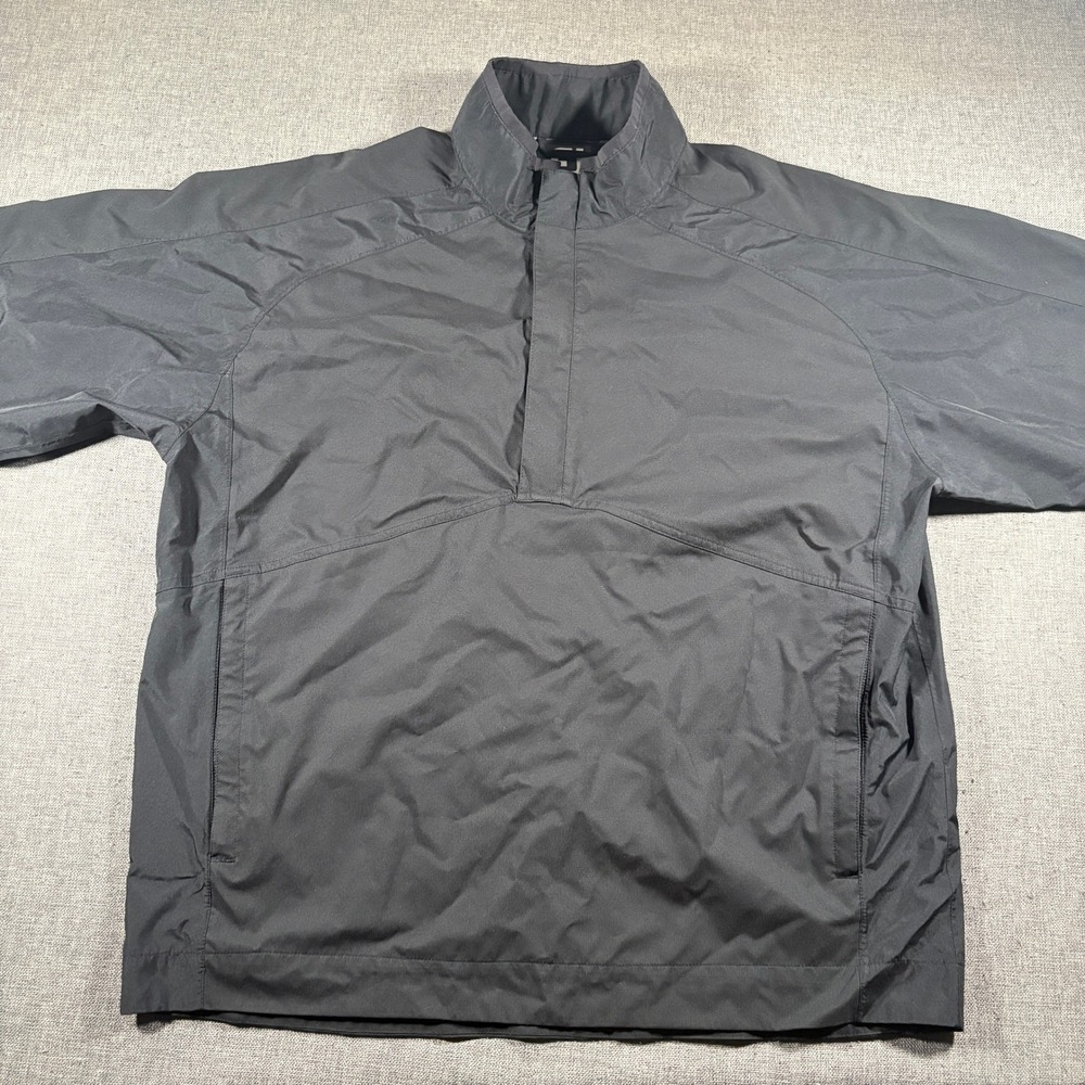 Footjoy HydroLite Golf Rain Pullover Mens XL Black Short Sleeve Quarter Zip